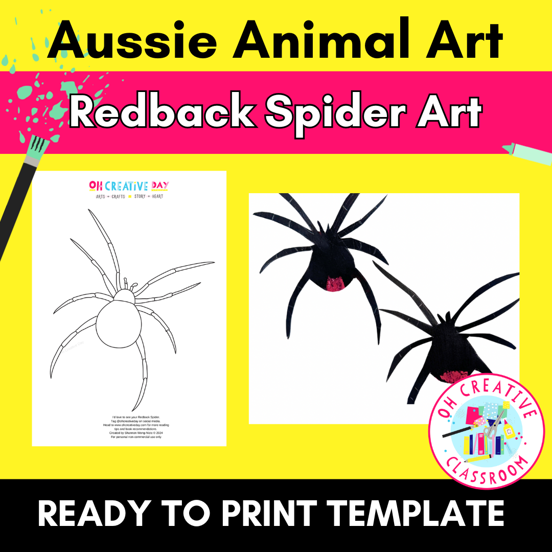Redback Spider Template | Australian Animals Art Project |